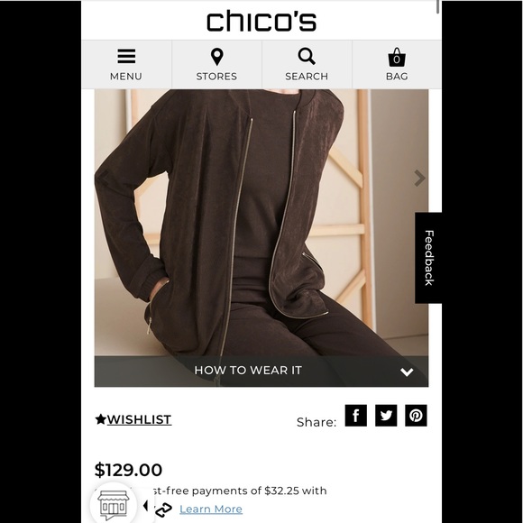 Chicos woman’s Travelers Classic Bomber Jacket - Picture 5 of 8